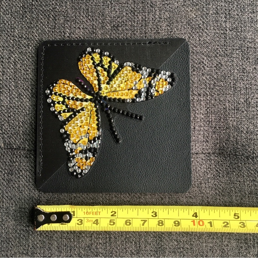 Diamond Art Butterfly Corner Bookmark, Colorful, Sparkly (YELLOW/BLACK) - Picture 11 of 17